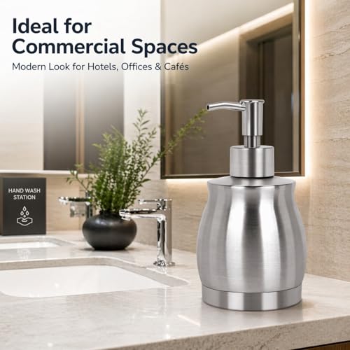 Stainless Steel Countertop Soap Dispenser Liquid Bottle and Pump