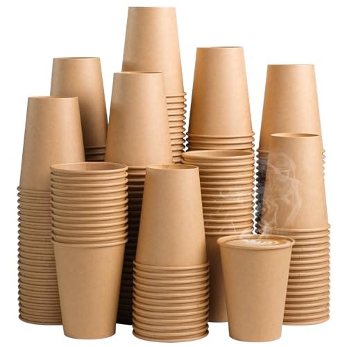 300 Pack 12 oz Kraft Paper Cups (300 Count)