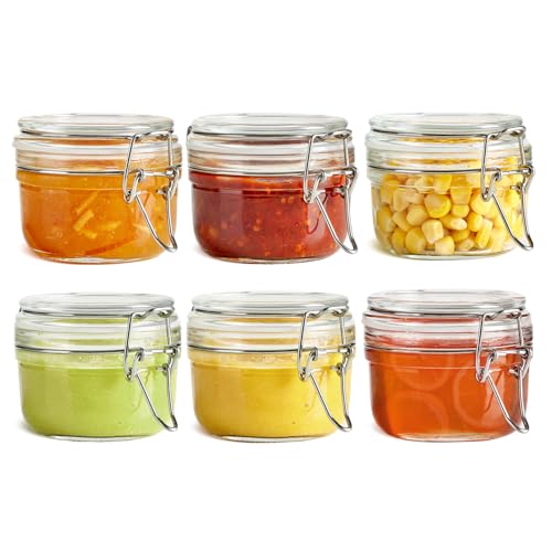 Small Mason Glass Jars with Airtight Lids 4 oz 6 Pack Pantry (6 Count)