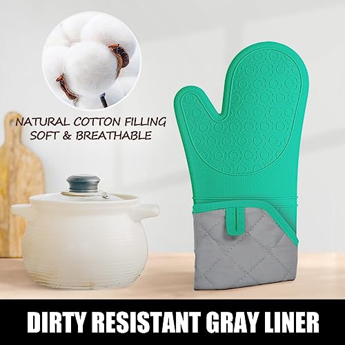 Silicone Oven Mitts and Pot Holders Sets