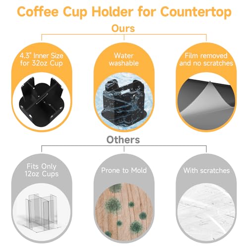 4 Compartment Countertop Cup Dispenser