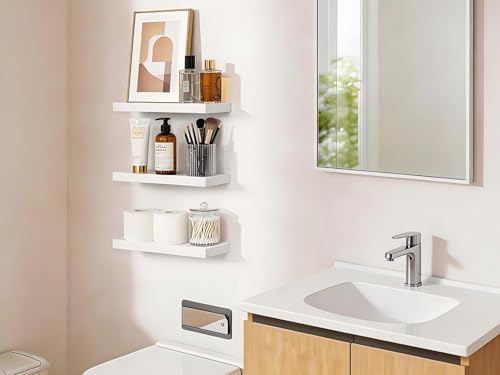 White Floating Shelves 15.7in