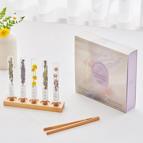 Premium Flower Tea Stick Sampler with Wooden Tray