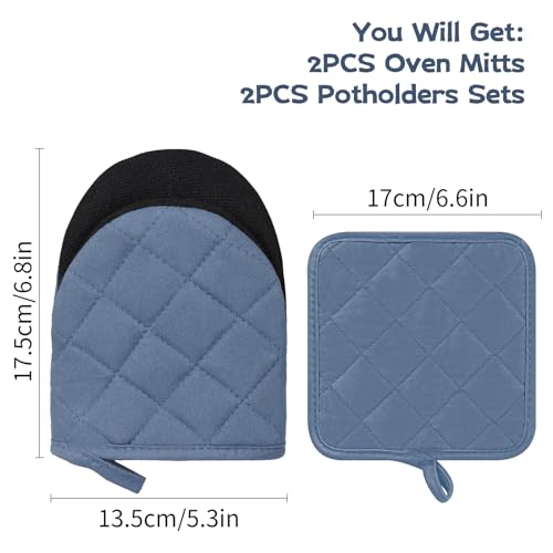 Oven Mitts and Pot Holders Set (4 Count)