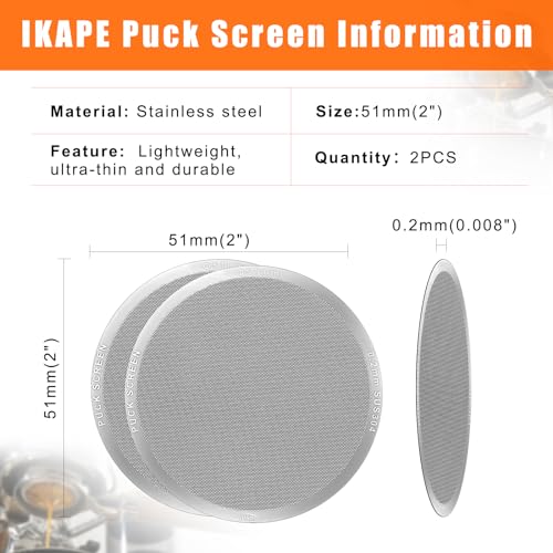 51mm 2pc Espresso Puck Screen