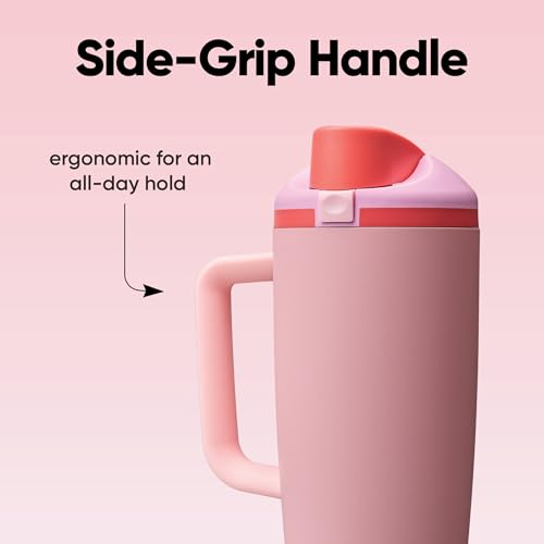 FreeSip Tumbler Stainless Steel Water Bottle 40 oz Angel Food Cake