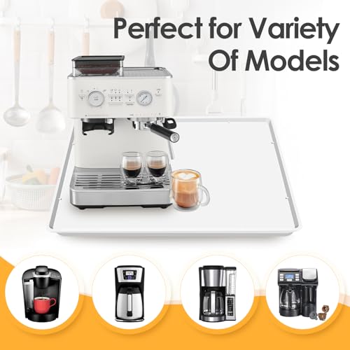 Silicone Coffee Maker Mat with Lip for Countertops