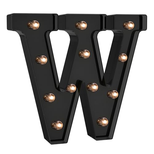 Black LED Letter Lights for Room Decor