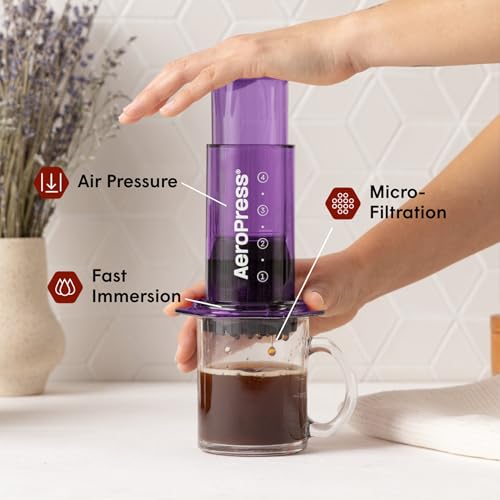 Clear Purple Coffee Press