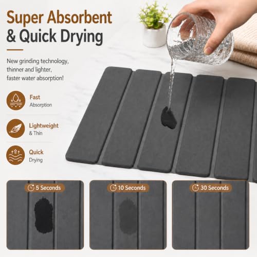 Extra Large Stone Dish Drying Mat for Kitchen Counter
