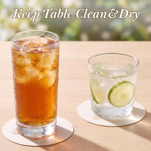 200 Pcs Round Cardboard Coasters Bulk