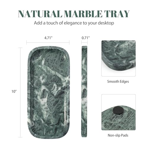 Marble Tray 10"x5" Marble Vanity Tray for Bathroom Countertop Kitchen Sink