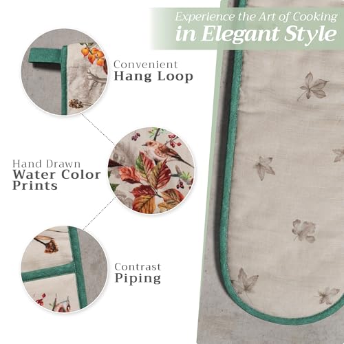 Double Oven Mitts 100% Cotton Double Oven Glove
