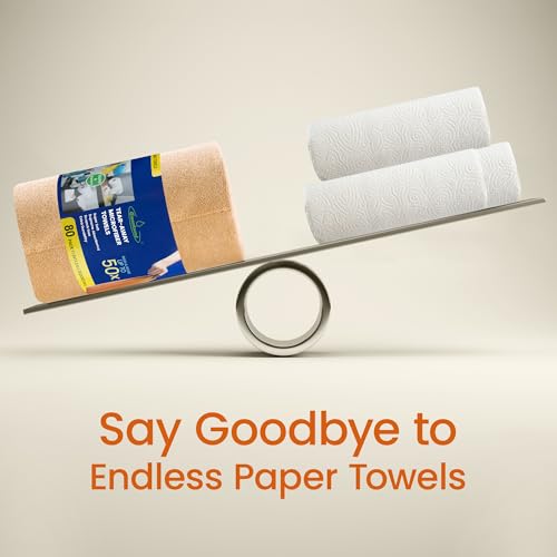 Microfiber Cleaning Cloth Roll (80 Count)