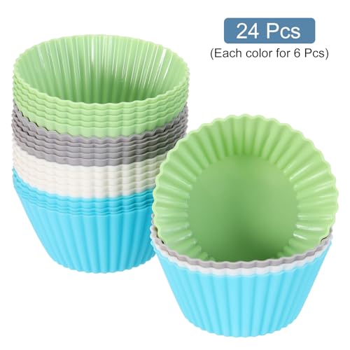 24Pcs Silicone Cupcake Liners