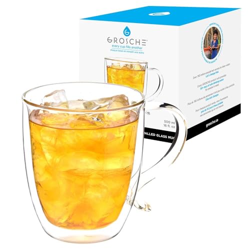 Cyprus Double Wall Glass Mug For Coffee