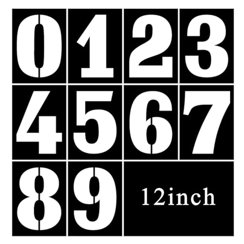 12 Inch Number Stencils Set (10 Count)