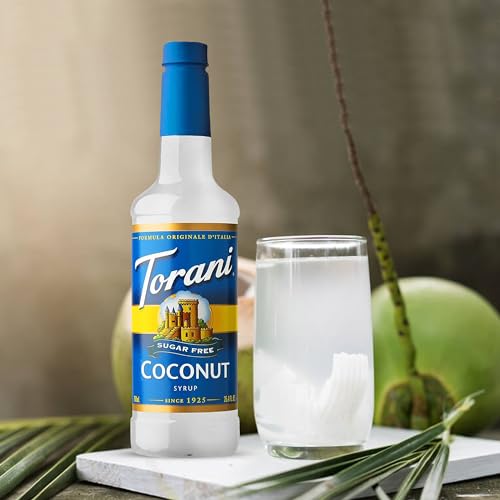 Jimoco® Syrup Pump Dispenser + Torani® Sugar Free Coconut Syrup (25.4 Fl Oz)