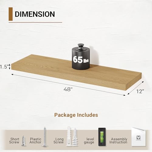 12 Inch Deep Floating Shelves (2 Count)
