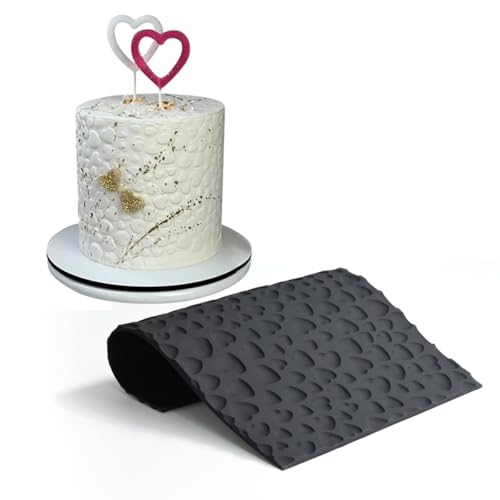 Silicone Lace Cake Mold Heart Pattern Flexible Sugar Craft Decorating Tool for Baking