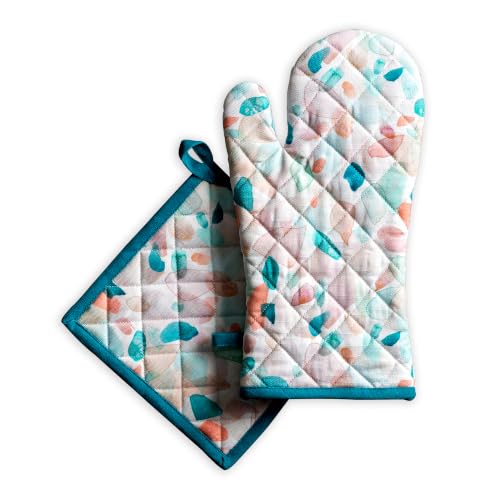 100% Cotton Oven Mitt & Pot Holder Set (2 Count)