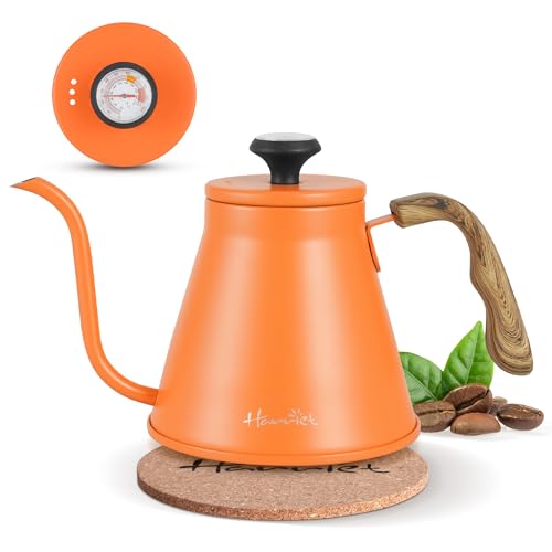 Gooseneck Kettle with Thermometer for Pour Over Coffee and Tea