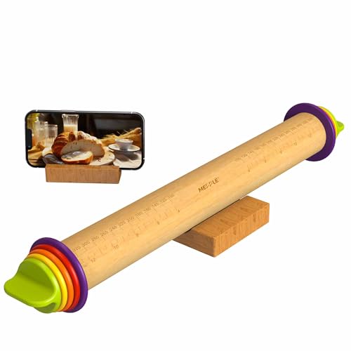 Rolling Pin with Thickness Rings (2 Count)