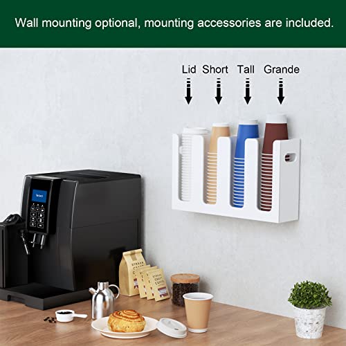 Disposable Coffee Cup Dispenser with Handles (4 Count)