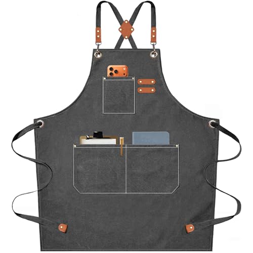 Chef Aprons for Men Women with Oversized Pockets