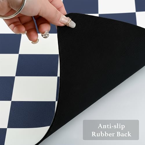 Checkered Dish Drying Mat for Kitchen Counter