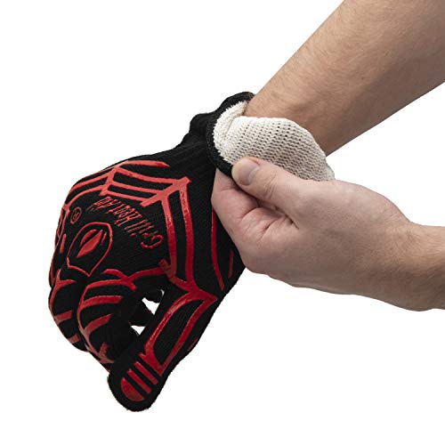 Grill Gloves Heat Proof for Men Grilling BBQ Heat Resistant Gloves (2 Count)