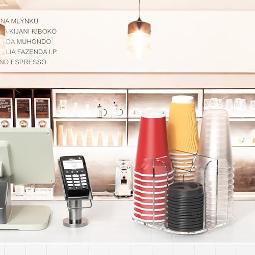 4 Compartment Countertop Cup Dispenser