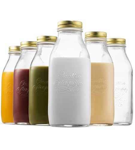 Quattro Stagioni Glass Milk Bottle 33.75 Ounce
