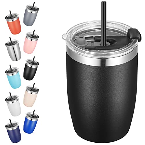 Stainless Steel 12 oz Tumblers bulk Vacuum Insulated Double Wall Travel Tumbler with Lid and Straw Reusable Tumbler