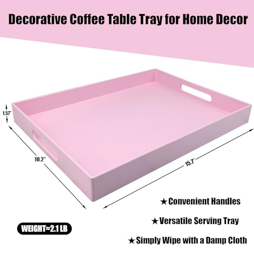 Pink Serving Tray for Coffee Table