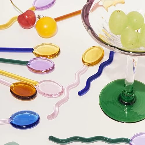 5 Pieces Glass Spoons (5 Count)