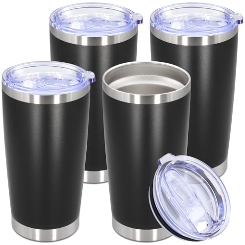 20oz Tumbler Stainless Steel Tumbler Coffee Tumbler with Lid Black