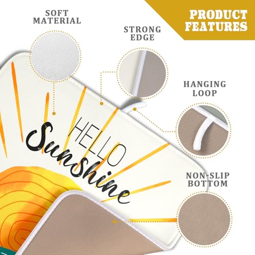 Summer Seaside Sunset over Sea Dish Drying Mat for Kitchen Counter