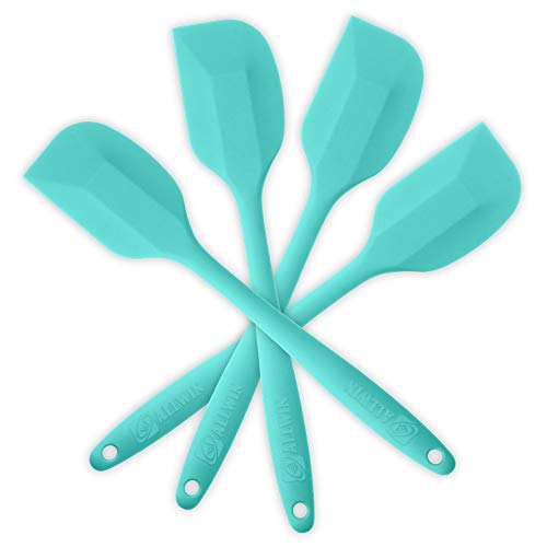 4 Piece Silicone Spatula Set with Stainless Steel Core