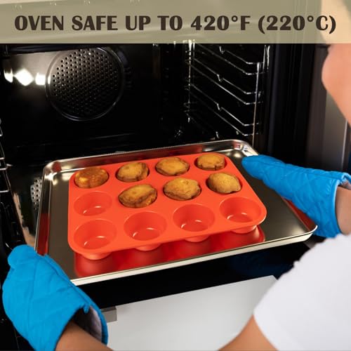 12 Cups Silicone Mini Muffin Pan Set (2 Count)