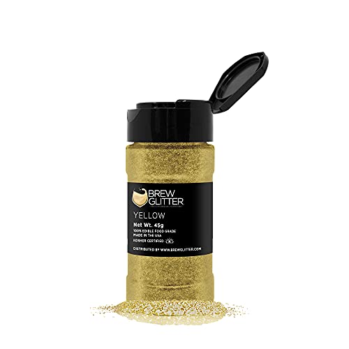 Yellow BREW GLITTER Edible Glitter For Drinks