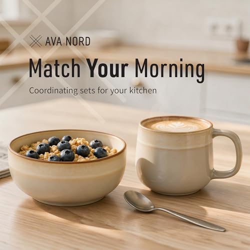 Stoneware Ceramic Cereal Bowls Set of 4 (4 Count)