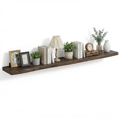 Wood Floating Shelves Live Edge 72” Set of 1