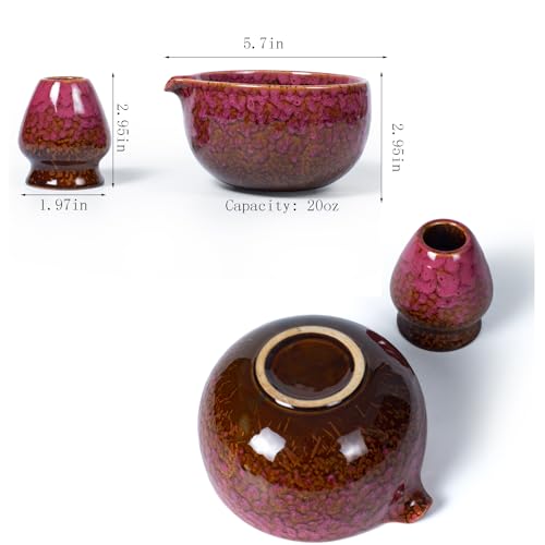 Japanese ceramic matcha bowl. 20 ounce ceramic bowl