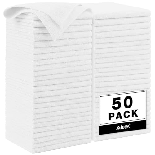 White Microfiber Cleaning Cloth 50PK (50 Count)