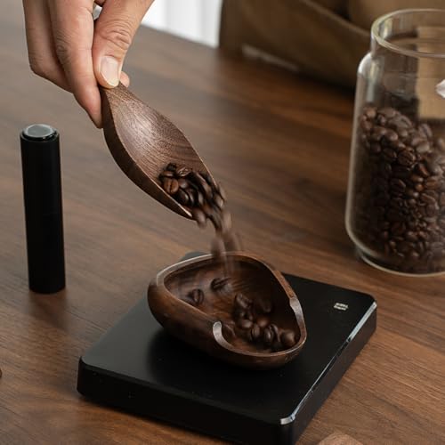 Black Walnut Coffee Scoop for Ground Coffee