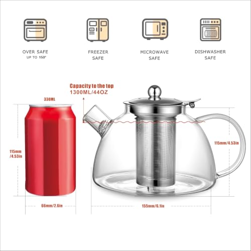 Glass Teapot with Removable Infuser