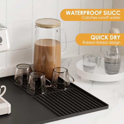 Silicone Coffee Mat with Raised Edges
