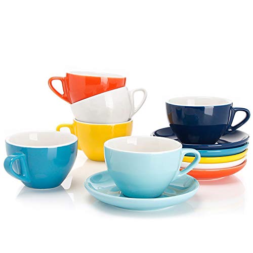6 Ounce Cappuccino Cups with Saucers (6 Count)