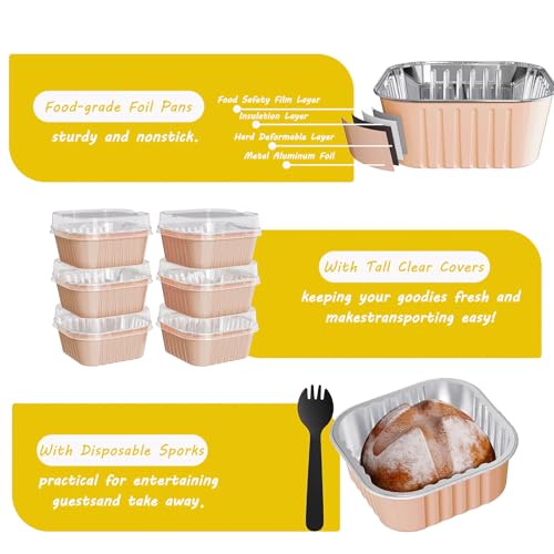 25 Pack Mini Cake Pans with Lids (25 Count)